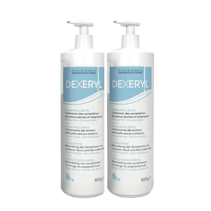 Dexeryl Crema Emolliente 2x500g Pelle Secca e Atopica Cura