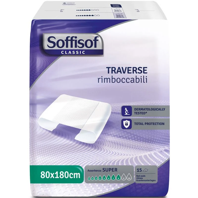 Soffisof Classic Super traversa per incontinenza 80x180cm 15 pezzi
