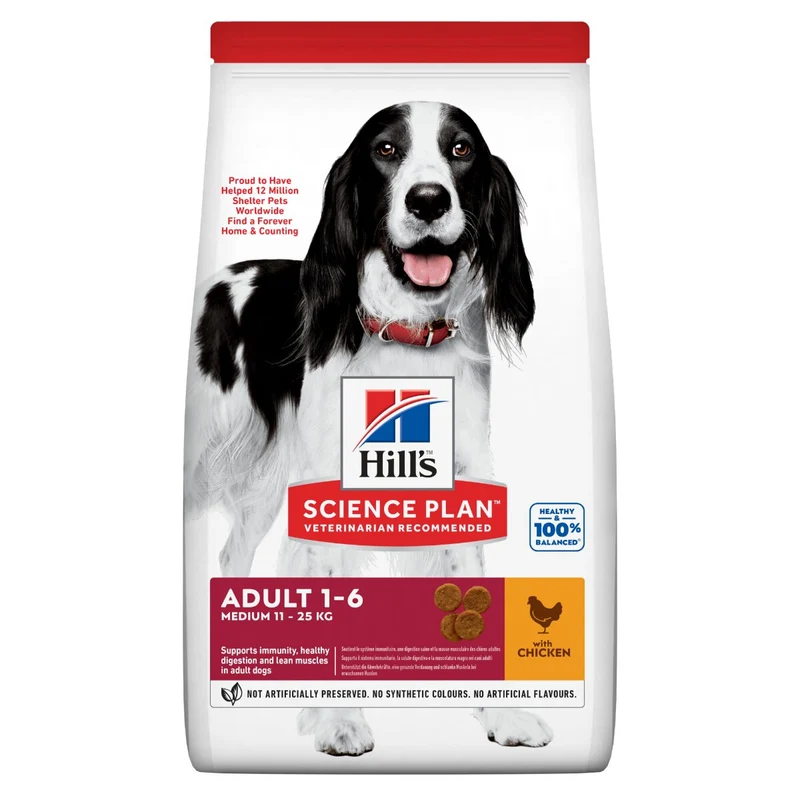 Hill's Science Plan Medium Adult Crocchette con Pollo Per Cani Sacco 14 Kg