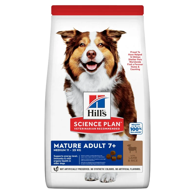 Hill's Science Plan Mature Adult 7+ Crocchette con Pollo per Cani Taglia Media Sacco 14 Kg