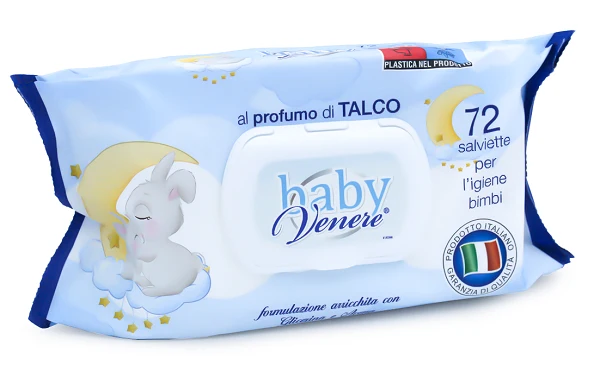 Venere Salviettine Baby Talco 72 Pezzi