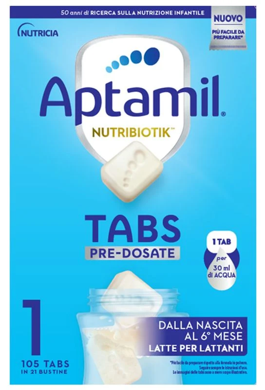 Aptamil Nutribiotik 1 Tabs Pre-Dosate Latte Dalla Nascita 21 Tabs