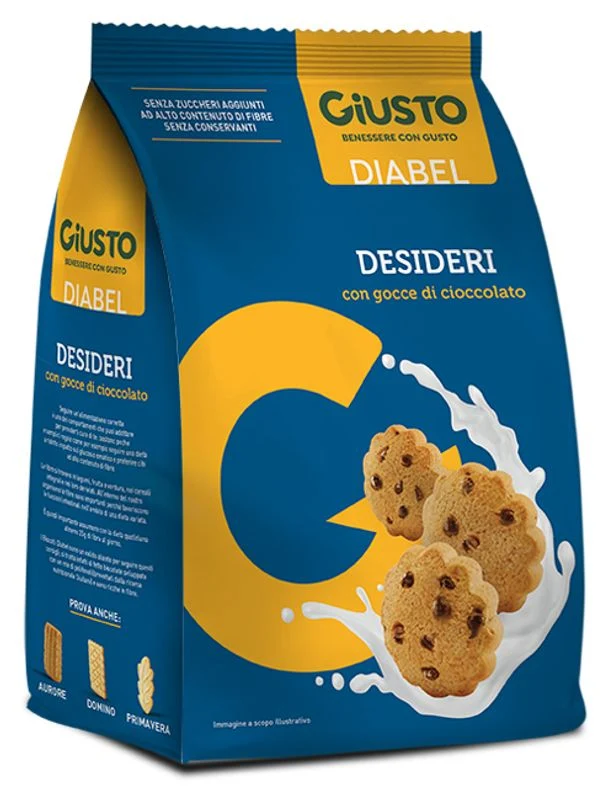 Giusto Diabel Desideri biscotto con gocce di cioccolato 150g