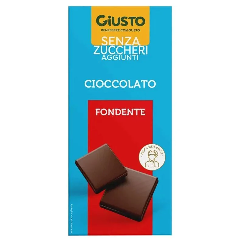 Giusto Senza Zucchero tavoletta al cioccolato fondente 85g