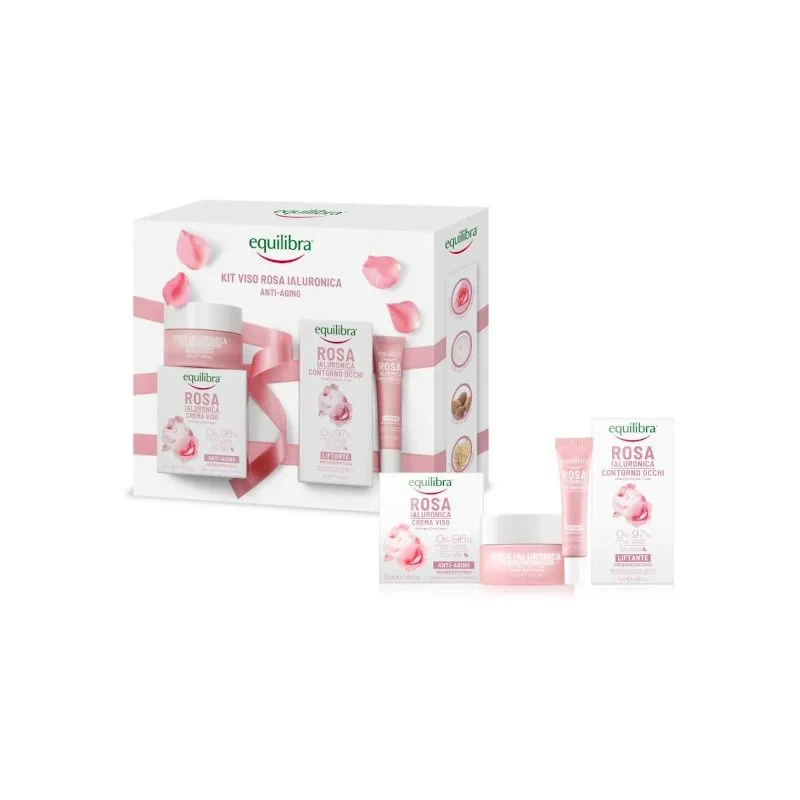 Equilibra Viso Kit Viso Rosa Ialuronica Anti-aging