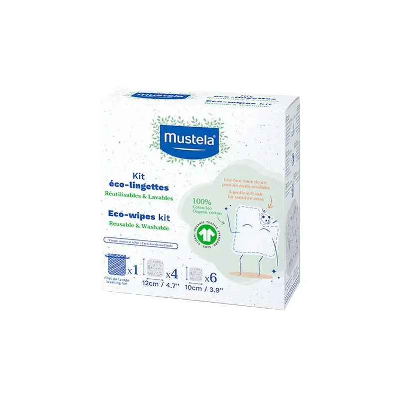 Mustela Kit Salviette Riutilizzabili 10 pezzi