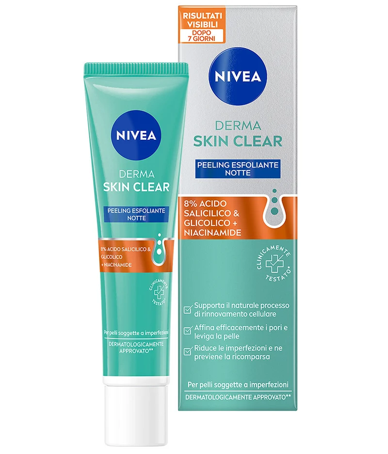 Nivea Derma Skin Clear Peeling Anti-imperfezioni Esfoliante Viso Per La Cura Della Pelle 40ml