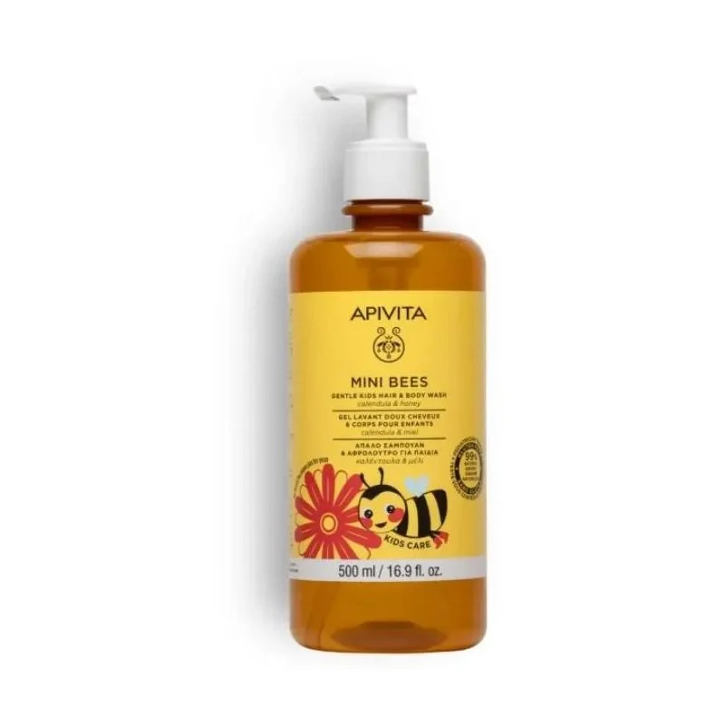 Apivita Mini Bees Detergente Corpo e Capelli Delicato Bimbi 500ml