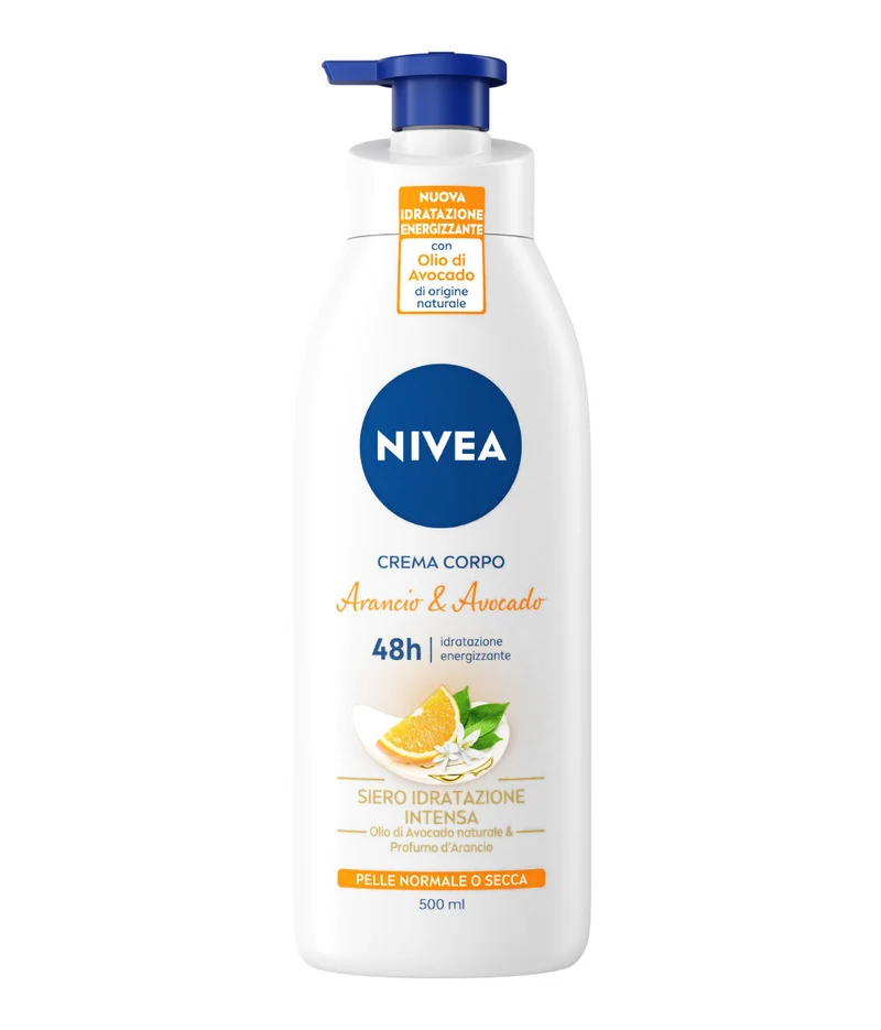 Nivea Crema Corpo Arancio E Avocado Idratante E Profumata Per Pelli Normali E Secche 500ml