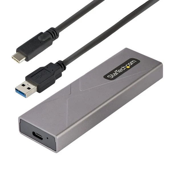 Startech.com box ssd m2 nvme - adattatore usb-c 10gbps a m.2 nvme/sata - case esterno usb-c (3.0/3.1) in alluminio per ssd m2 pcie/sata - cavi usb-c/a inclusi - compatibile con 2230/2242/2260/2280 - thunderbolt 3 - M2-USB-C-NVME-SATA