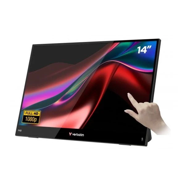 Verbatim portable 14" fhd touch monitor light monitor portatile nero 35,6 cm (14") lcd 1920 x 1080 pixel - 32400