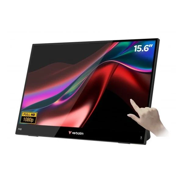 Verbatim portable 15.6" fhd touch monitor light monitor portatile nero 39,6 cm (15.6") lcd 1920 x 1080 pixel - 32402