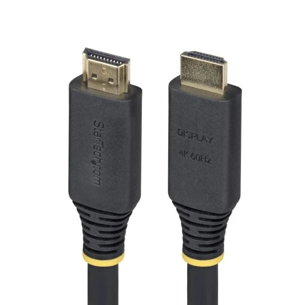 Startech.com cavo hdmi attivo ad alta velocità da 15m, 4k 60hz/1440p 144hz, hdr10/hdcp 2.2/arc, 18gbps, cavo uhd hdmi 2.0 per tv/monitor/display, rivestimento in tpe - HDMI2-CABLE-4K60-15M