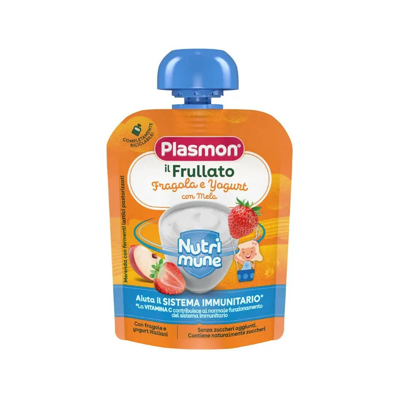 Plasmon Nutri-Mune Frullato Fragola Yogurt Con Mela 85g