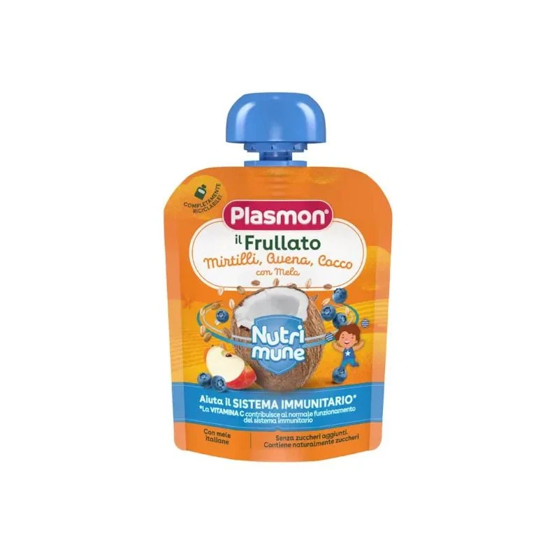 Plasmon Nutri-Mune Il Frullato gusto mirtilli avena cocco e mela 85g