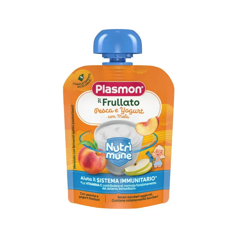 Plasmon Nutri-Mune Frullato Pesca/Yogurt Con Mela 85g
