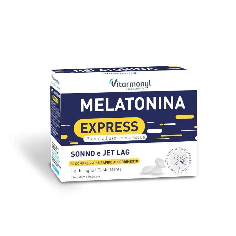 Vitarmonyl Melatonina Express per il benessere del sonno 60 compresse