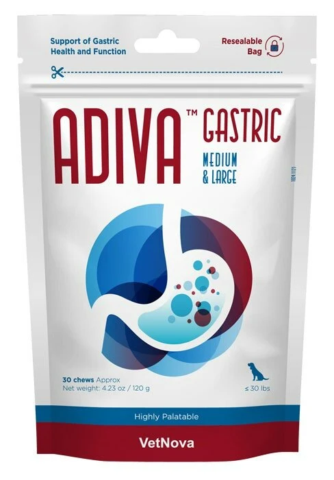 ADIVA GASTRIC MED&LARG 30CHEWS