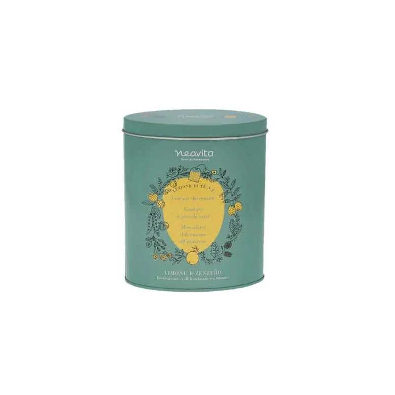 Neavita Lezioni Di Tè Oval Tin Tè Verde Tisana Limone Zenzero Filtroscrigno 12x3g