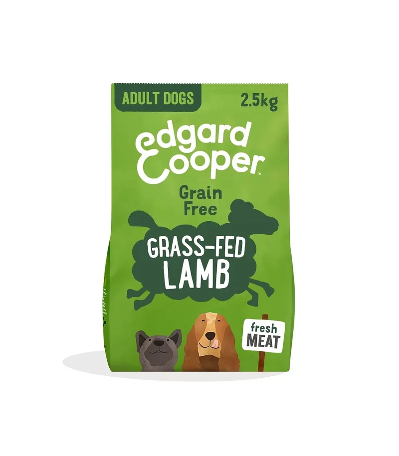 Edgard & Cooper Adult Agnello Nutrito Con Erba Senza Cereali Cibo Secco per Cani 2,5kg