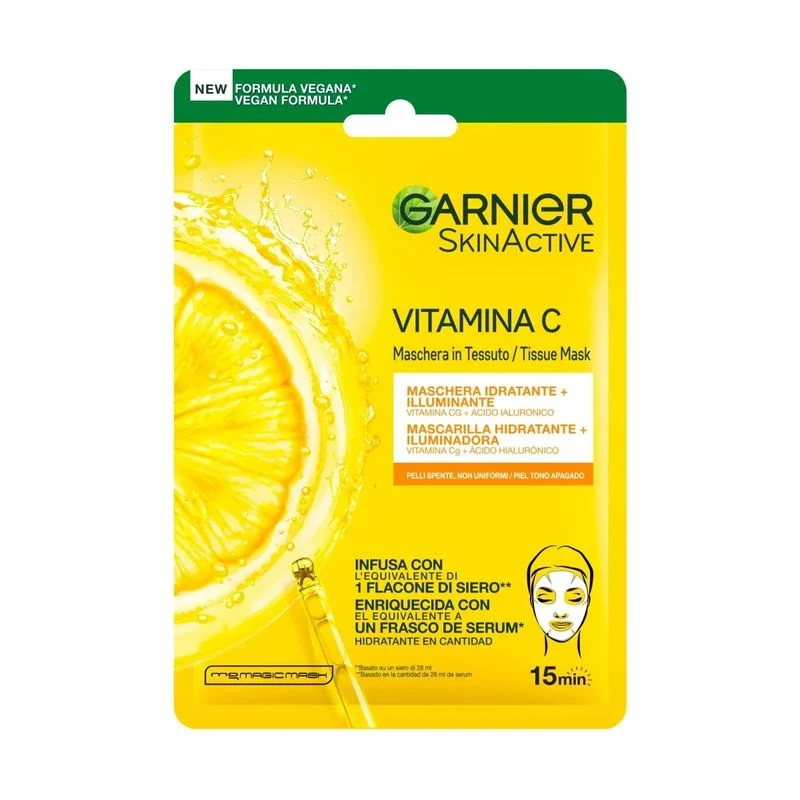 Garnier SkinActive Vitamina C maschera in tessuto idratante e illuminante 1 pezzo