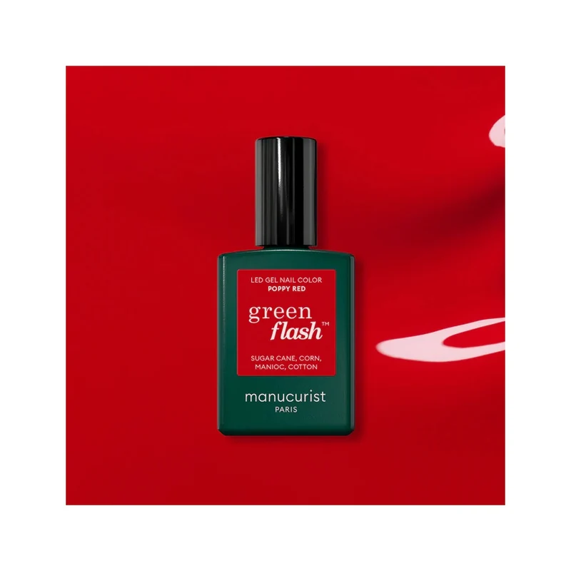 Manucurist Green Flash Smalto Semipermanente Poppy Red 15ml