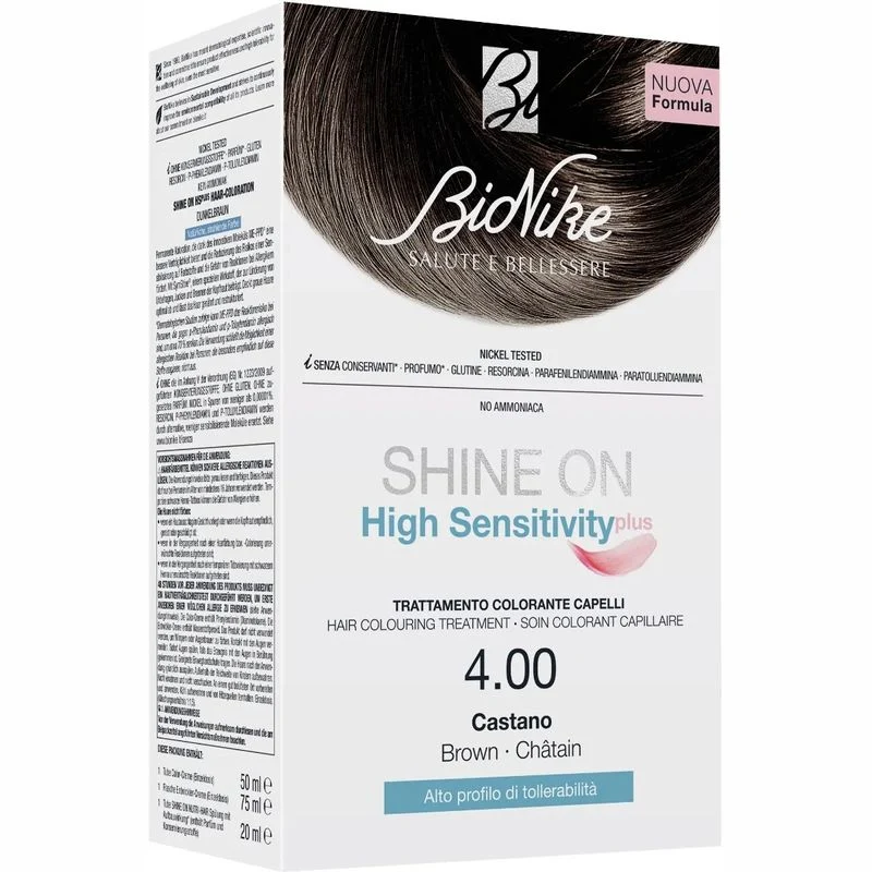 Bionike Shine On High Sensitivity Plus trattamento colorante per capelli 4.00 Castano