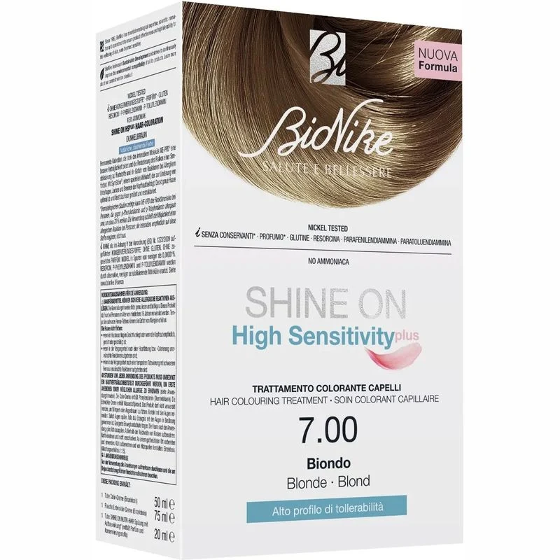 Bionike Shine On High Sensitivity Plus trattamento colorante per capelli 7.00 Biondo