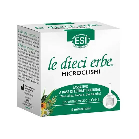 Esi Le Dieci Erbe Microclismi lassativo a base di estratti naturali 6 pezzi