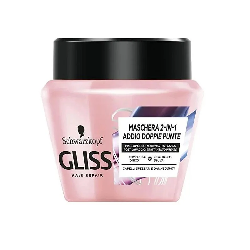 Schwarzkopf Gliss Addio Doppie Punte maschera per capelli spezzati e danneggiati 300ml
