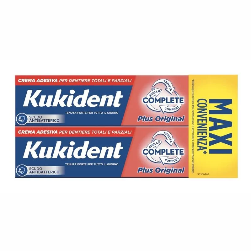 Kukident Complete Plus Original crema adesiva per dentiere 2x65g