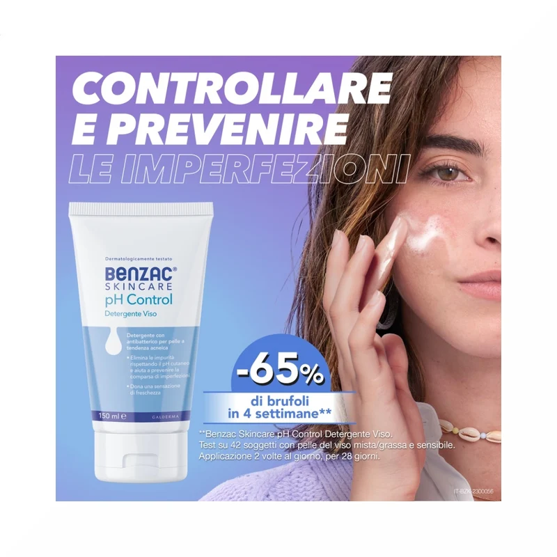 Benzac Skincare Ph Control detergente viso pelle acneica 150ml
