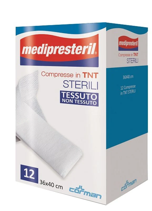 Medipresteril Garza Compressa Sterile 36x40cm - 12 Pezzi