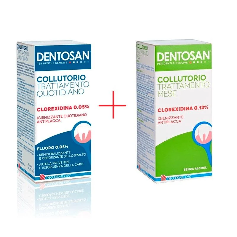 Dentosan Collutorio Clorexidina 0,12% + 0,05% bipack 200ml + 200ml