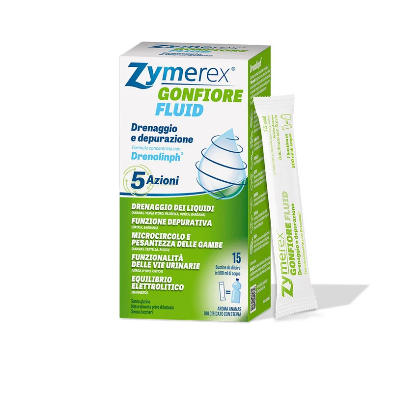 Zymerex Gonfiore Fluid per il drenaggio dei liquidi 15 bustine