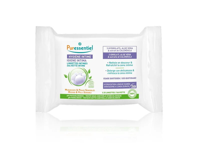 Puressentiel Salviette Intime Rinfrescanti 25 Pezzi