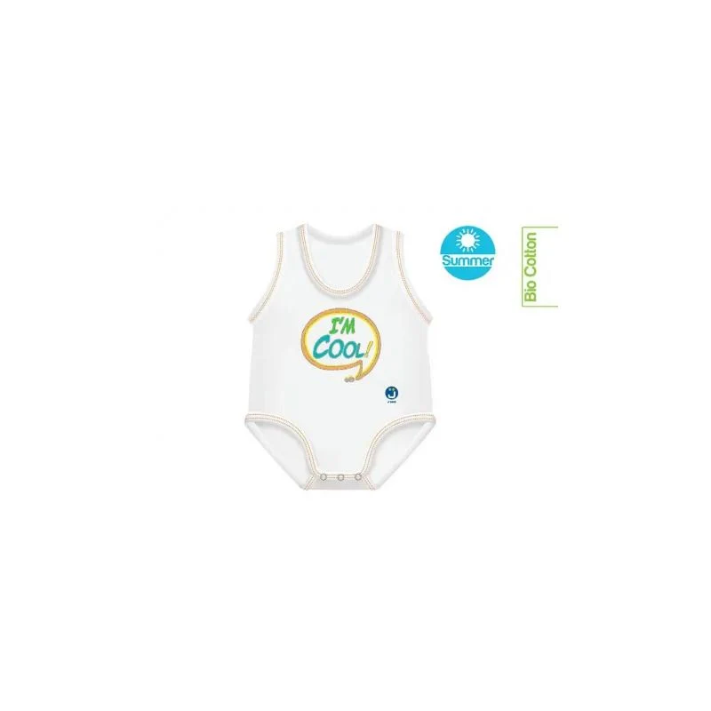 J Bimbi Body Neonato 0-36 mesi in fresco cotone biologico fantasia I'm Cool!
