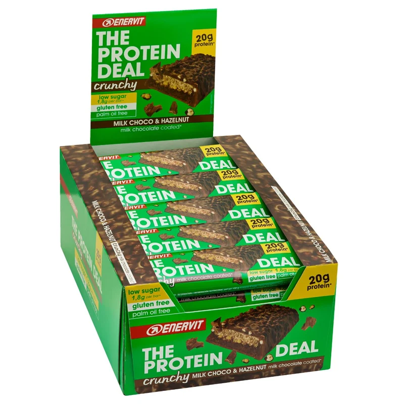 Enervit The Protein Deal Protein Bar Crunchy Nocciole 25 Barrette Da 55g