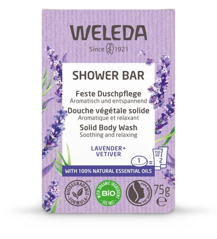 Weleda Shower Bar Lavanda + Vetiver bagnodoccia solido 75g