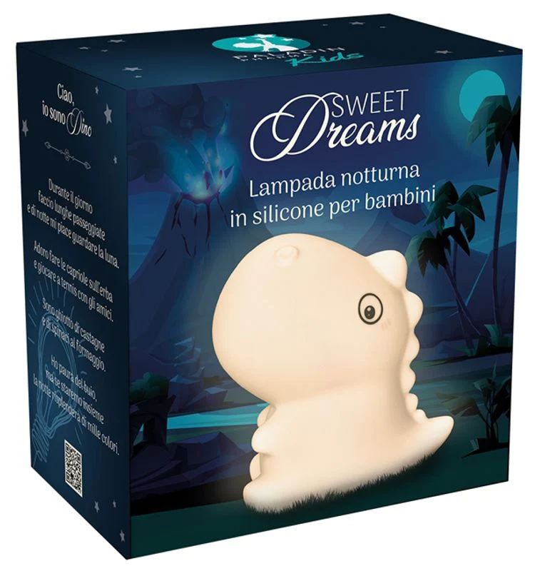 Sweet Dreams Dinosauro lampada notturna in silicone per bambini 1 pezzo