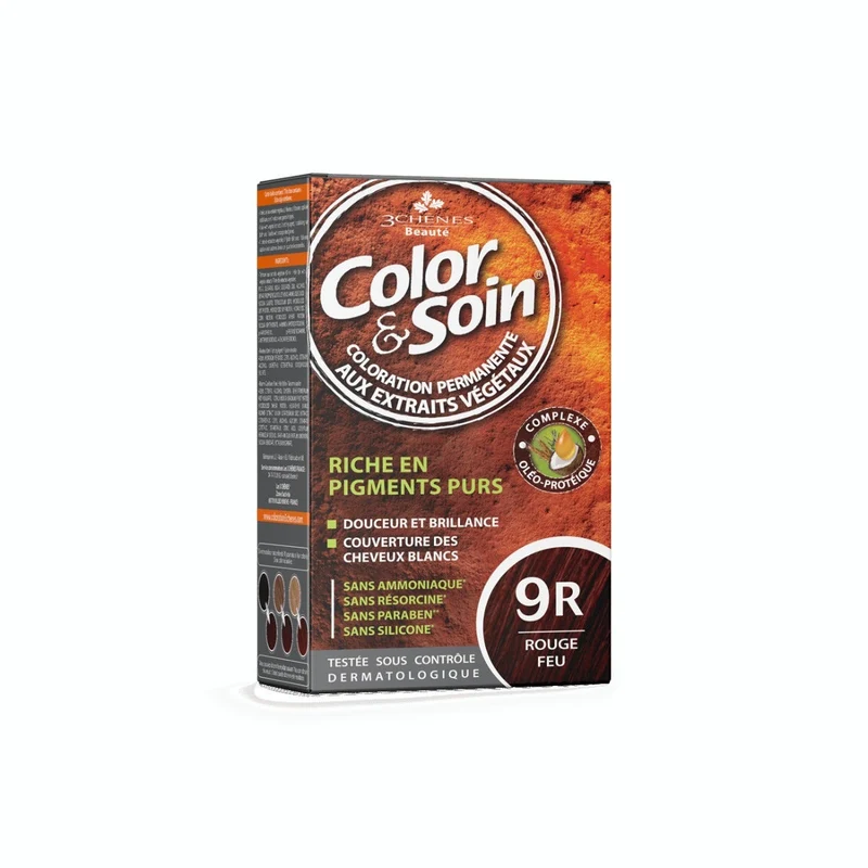 Les 3 Chenes Color & Soin Kit Tinta Capelli 9R Rosso Fuoco
