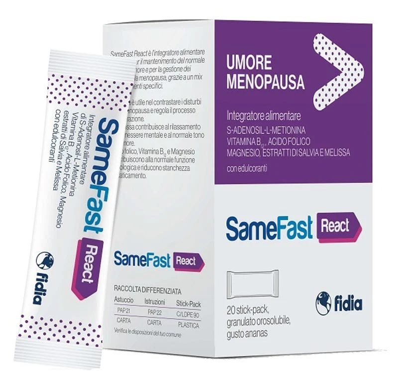 Samefast React integratore per la menopausa 20 stick pack