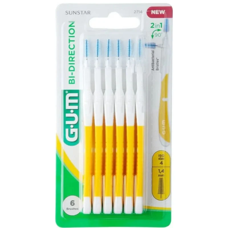 Gum Bi-Direction scovolino interdentale 1.4mm 6 pezzi