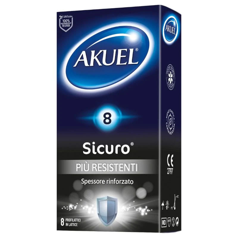 Akuel Sicuro Più Resistenti 8 profilattici