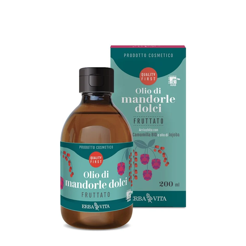 Erba Vita Olio Di Mandorle Dolci Fruttato Prodotto Cosmetico Corpo 200ml