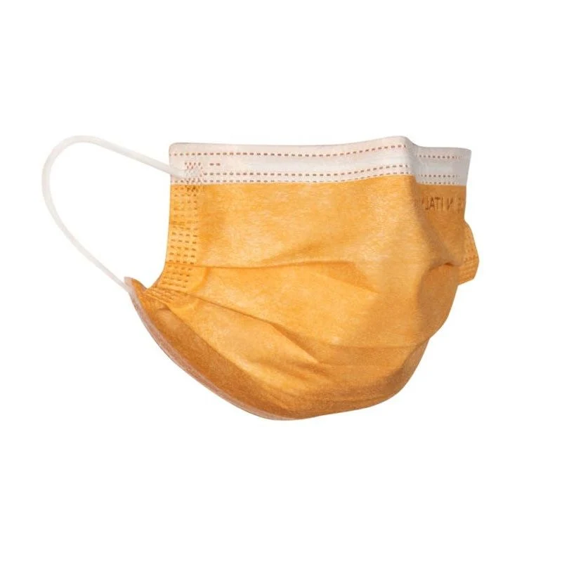Mascherina chirurgica monouso adulto colore arancio 10 pezzi
