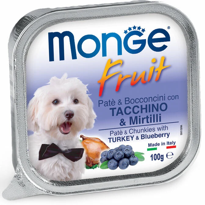 Monge Fruit Tacchino E Mirtilli Cibo Umido Per Cani Adulti 100g