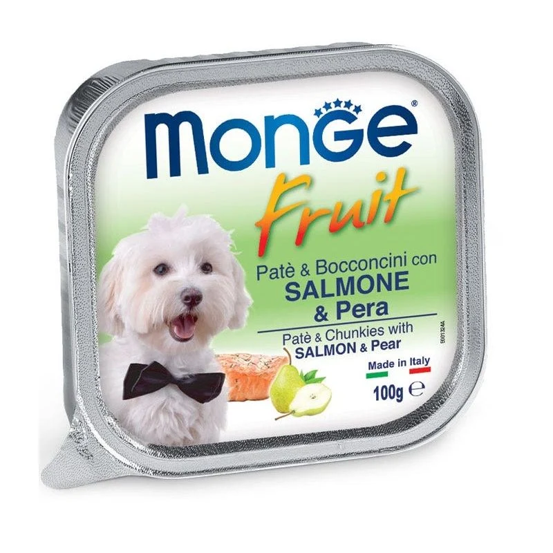 Monge Fruit Salmone E Pera Cibo Umido Per Cani Adulti 100g