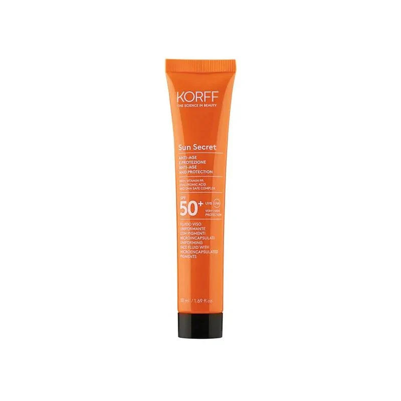 Korff Sun Secret SPF50+ fluido viso uniformante 02 Dark 50ml