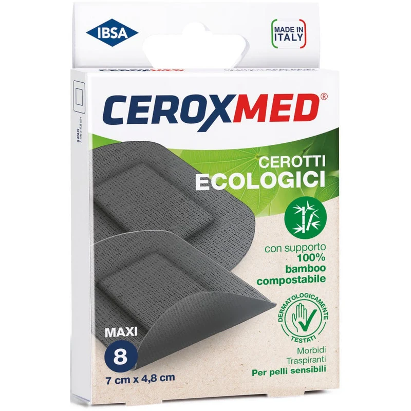 Ceroxmed Cerotti Ecologici Grandi 7cm x 4,8cm 8 Pezzi